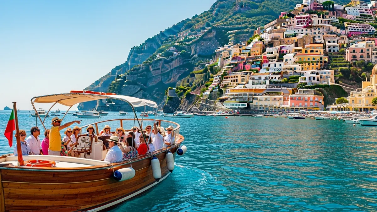 Tour en bateau le long de la Côte Amalfitaine avec vue sur Positano